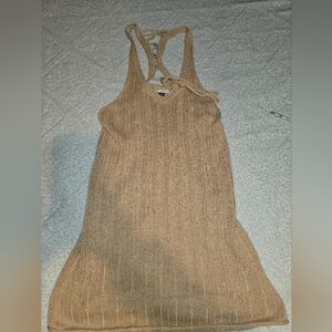 American Eagle Outfitters Tan Mini Knit Dress Size Lg